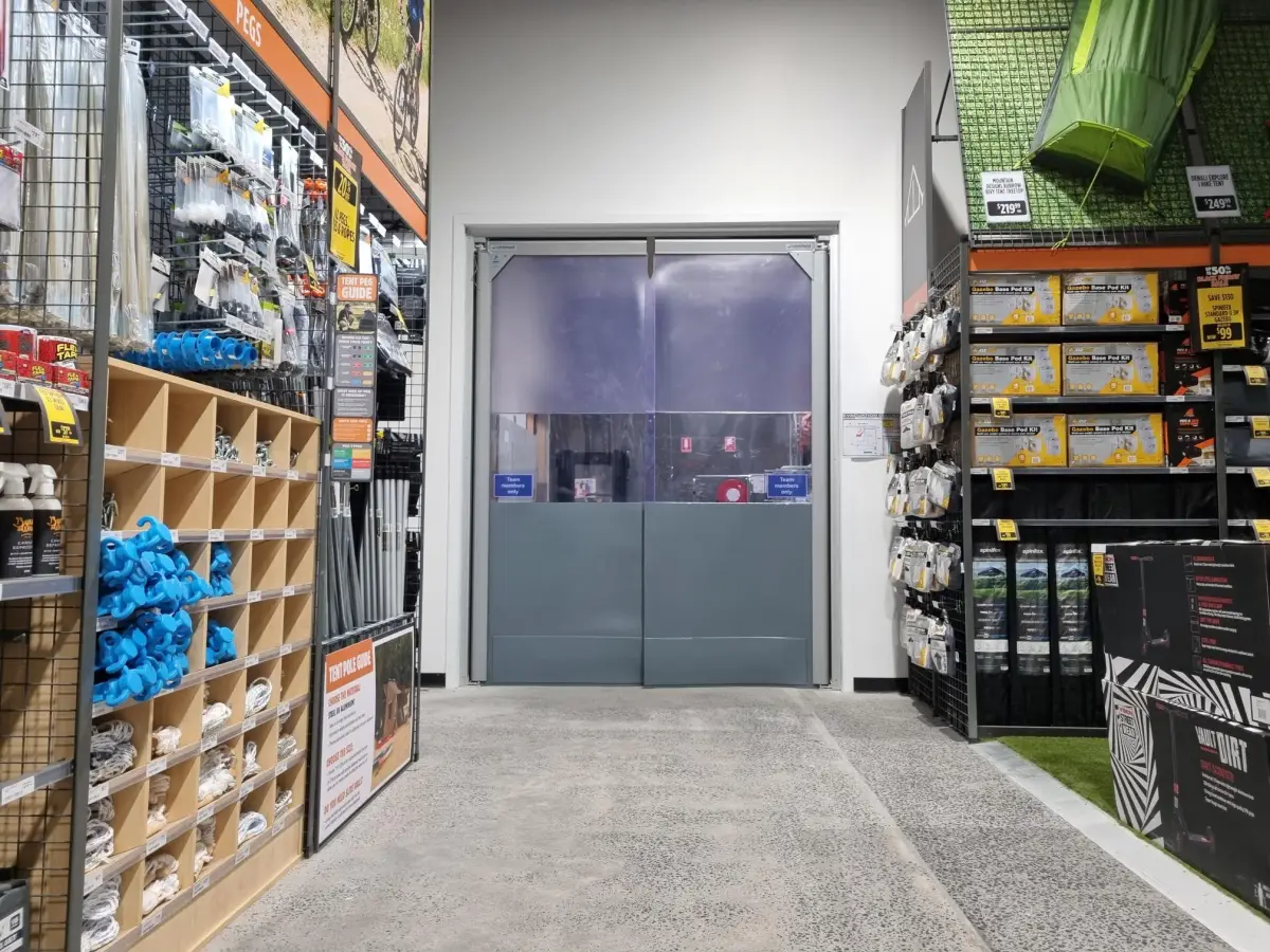Coldshield 3000 series swing doors with PVC panels at Anaconda Hervey Bay