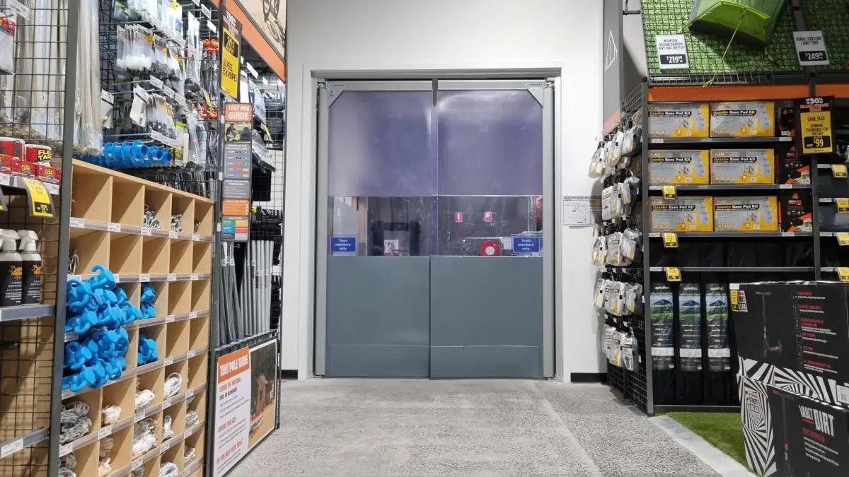 Coldshield 3000 series swing doors with PVC panels at Anaconda Hervey Bay