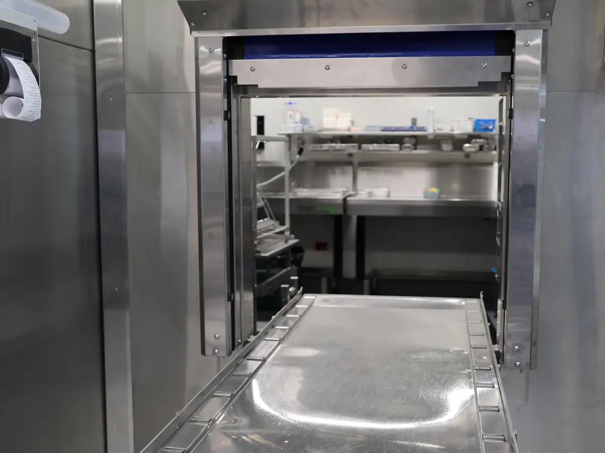 Customised stainless steel Movidor rapid roller door for the Central Sterile Supply Department at St. Vincent's Private Hospital