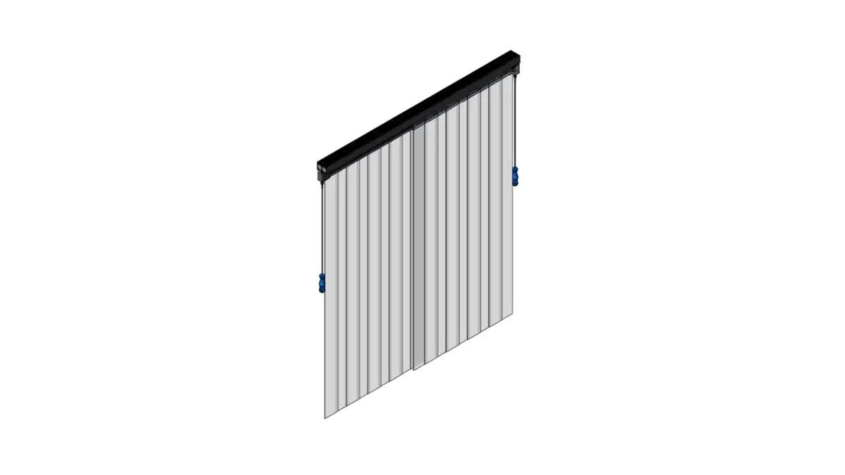 Sliding track pvc strip doors render